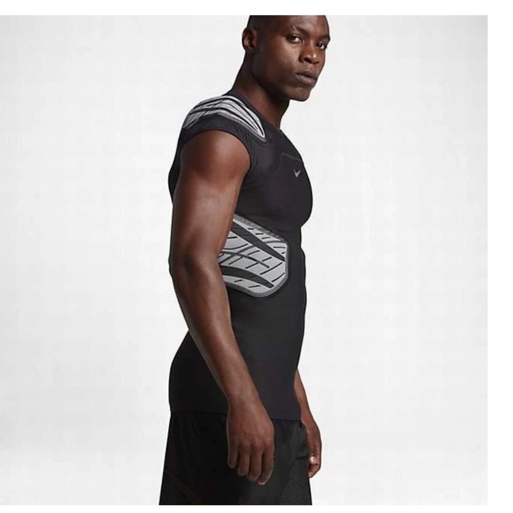 Nike Pro Hyperstrong Mens Padded Football Compression Shirt Black 838431-010 M